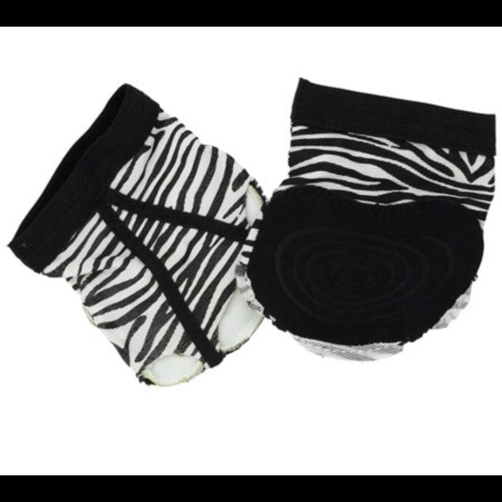 Medium or Large Zebra Print Lyrical Modern Belly Dance Foot Mitten New In Box